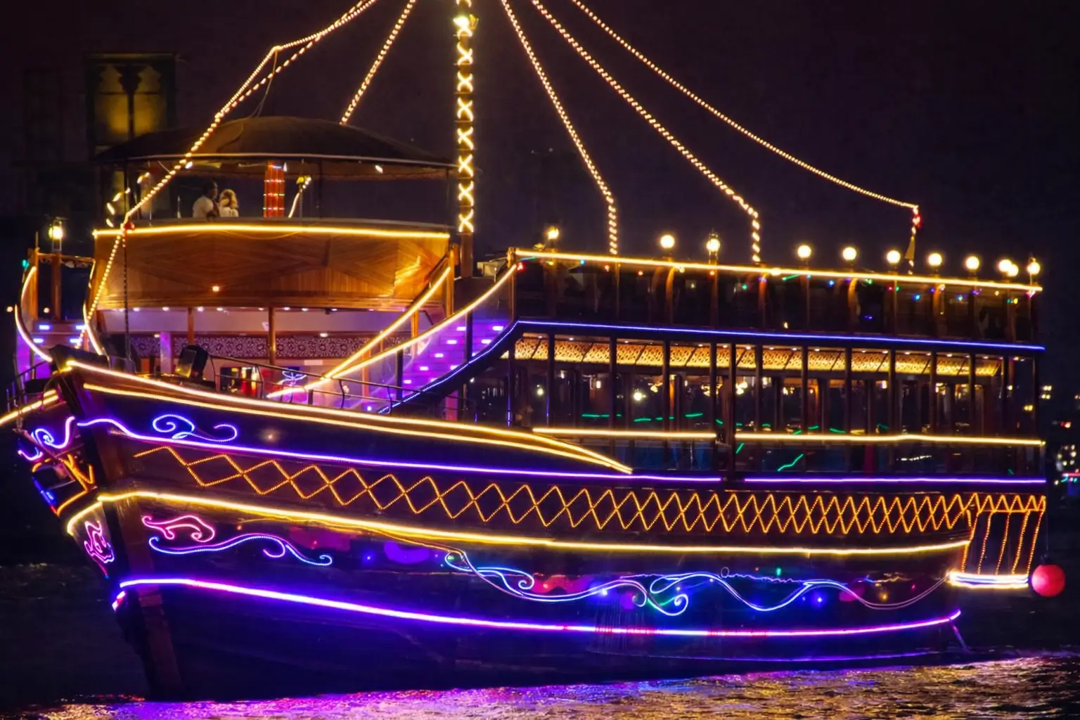 Premium Arabian Dhow Cruise Dubai Marina luxury dinner experience